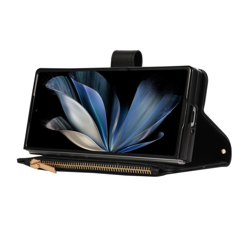 Etui Folio Do Samsung Galaxy Z Fold 7 Pikowany Z Paskiem