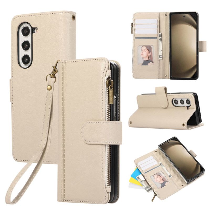 Etui Folio Samsung Galaxy Z Fold 7 Portfel Z Paskiem Etui Ochronne