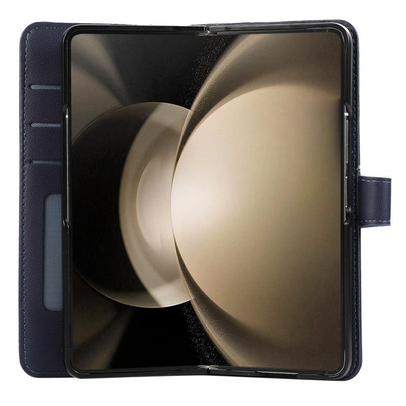 Etui Folio Samsung Galaxy Z Fold 7 Wytłoczony Wzór Z Paskiem Etui Ochronne