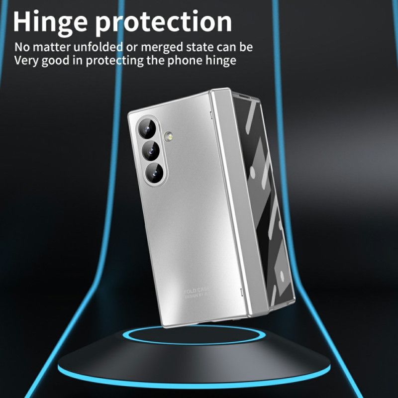 Etui Samsung Galaxy Z Fold 7 Efekt Metaliczny Z Folią Ochronną Na Ekran