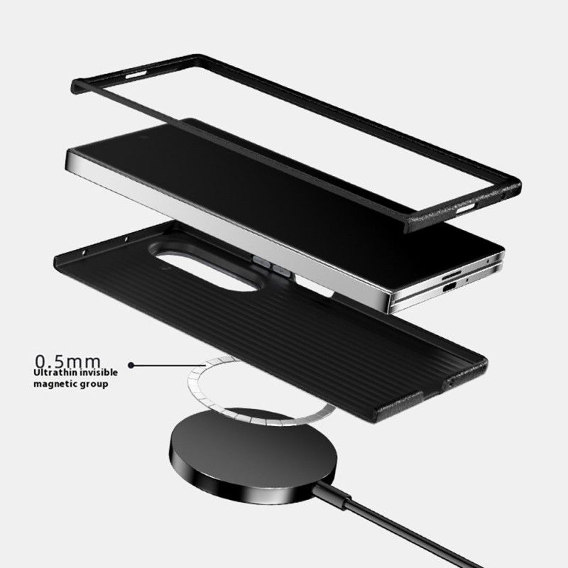 Etui Samsung Galaxy Z Fold 7 Wytłoczony Wzór Abeel Kompatybilny Z Magsafe