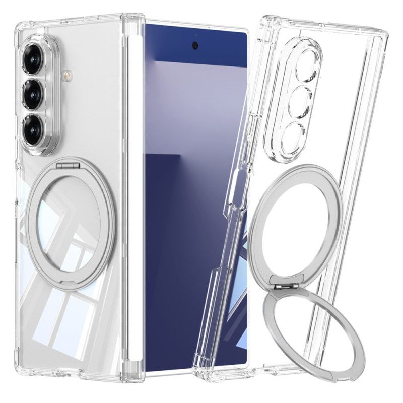 Futerały Samsung Galaxy Z Fold 7 Etui Na Telefon Półprzezroczysty Magnetyczny Zawias Z Podstawką