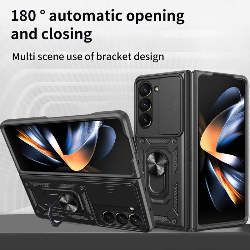 Futerały Samsung Galaxy Z Fold 7 Etui Na Telefon Uchwyt Pierścieniowy I Przesuwana Osłona Aparatu