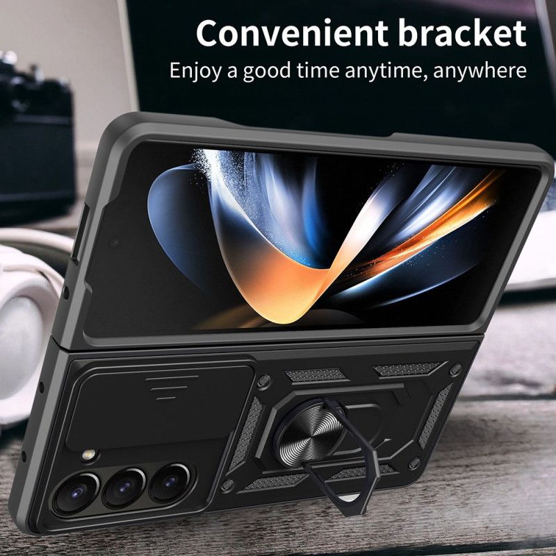 Futerały Samsung Galaxy Z Fold 7 Etui Na Telefon Uchwyt Pierścieniowy I Przesuwana Osłona Aparatu