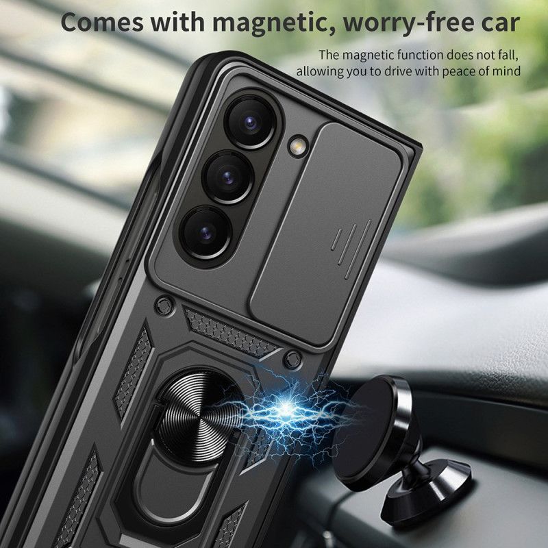 Futerały Samsung Galaxy Z Fold 7 Etui Na Telefon Uchwyt Pierścieniowy I Przesuwana Osłona Aparatu