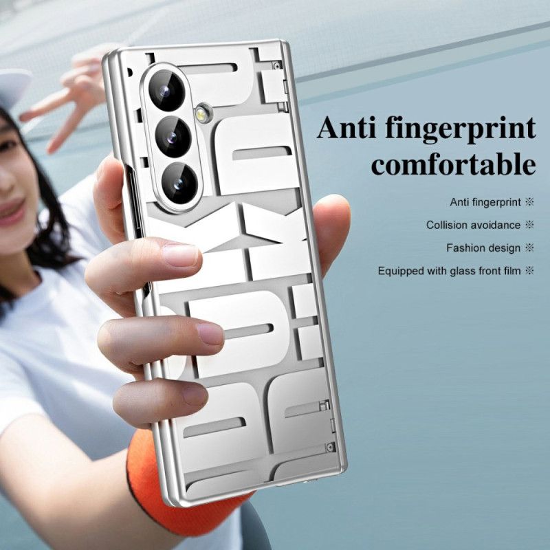 Futerały Samsung Galaxy Z Fold 7 Etui Na Telefon Wzór Litery Z Folią Ochronną Na Ekran Ze Szkła Hartowanego