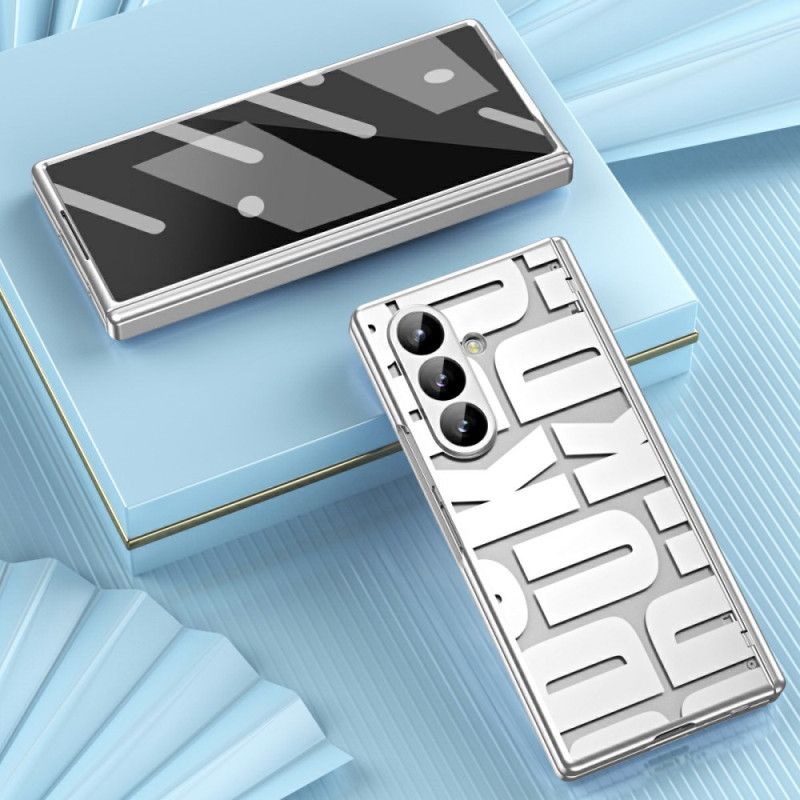 Futerały Samsung Galaxy Z Fold 7 Etui Na Telefon Wzór Litery Z Folią Ochronną Na Ekran Ze Szkła Hartowanego