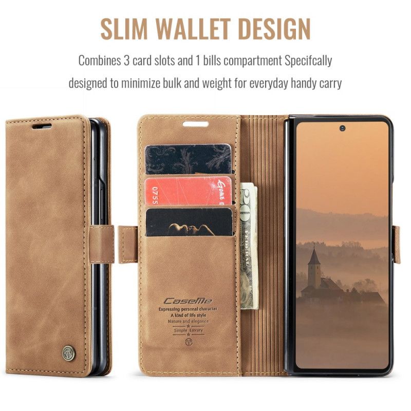 Skórzany Futerał Samsung Galaxy Z Fold 7 Etui Na Telefon Caseme