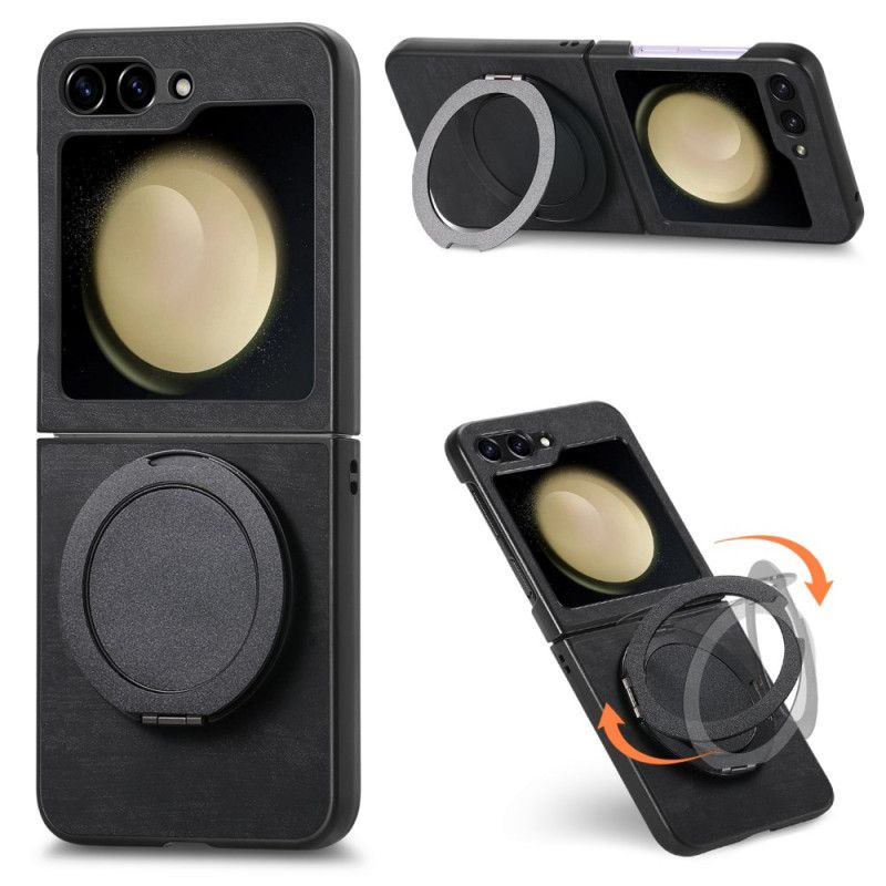 Etui Do Samsung Galaxy Z Flip 7 Fe Efekt Zamszu Z Obrotowym Uchwytem Podstawka