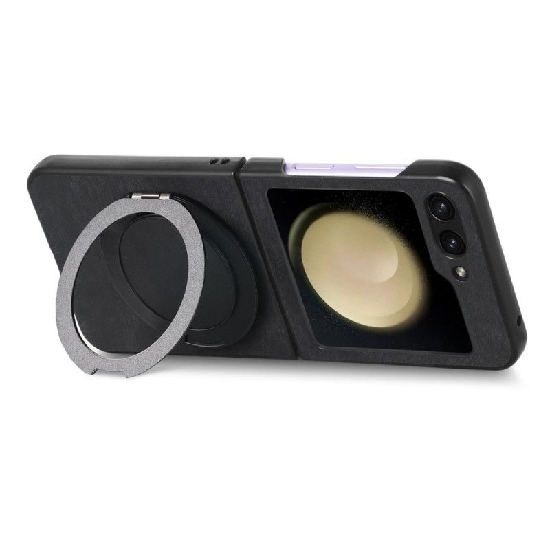 Etui Do Samsung Galaxy Z Flip 7 Fe Efekt Zamszu Z Obrotowym Uchwytem Podstawka