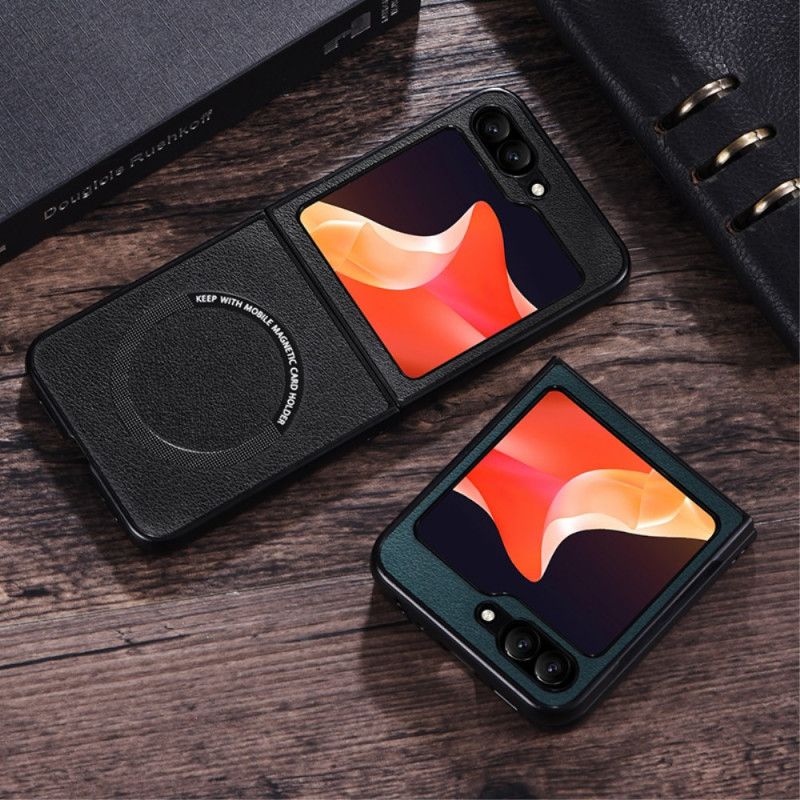 Etui Samsung Galaxy Z Flip 7 Fe Efekt Skóry Kompatybilny Z Magsafe