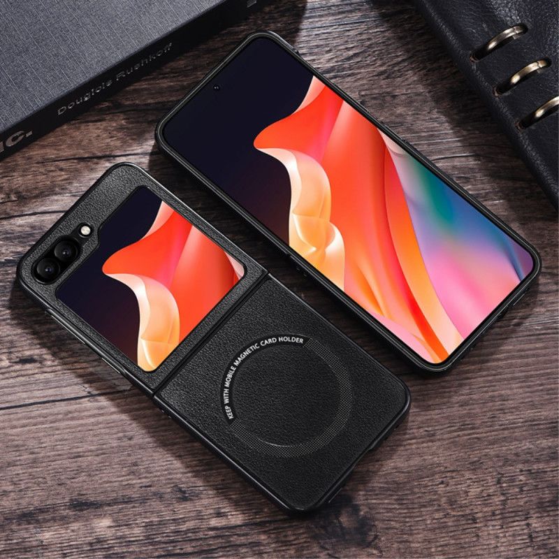 Etui Samsung Galaxy Z Flip 7 Fe Efekt Skóry Kompatybilny Z Magsafe