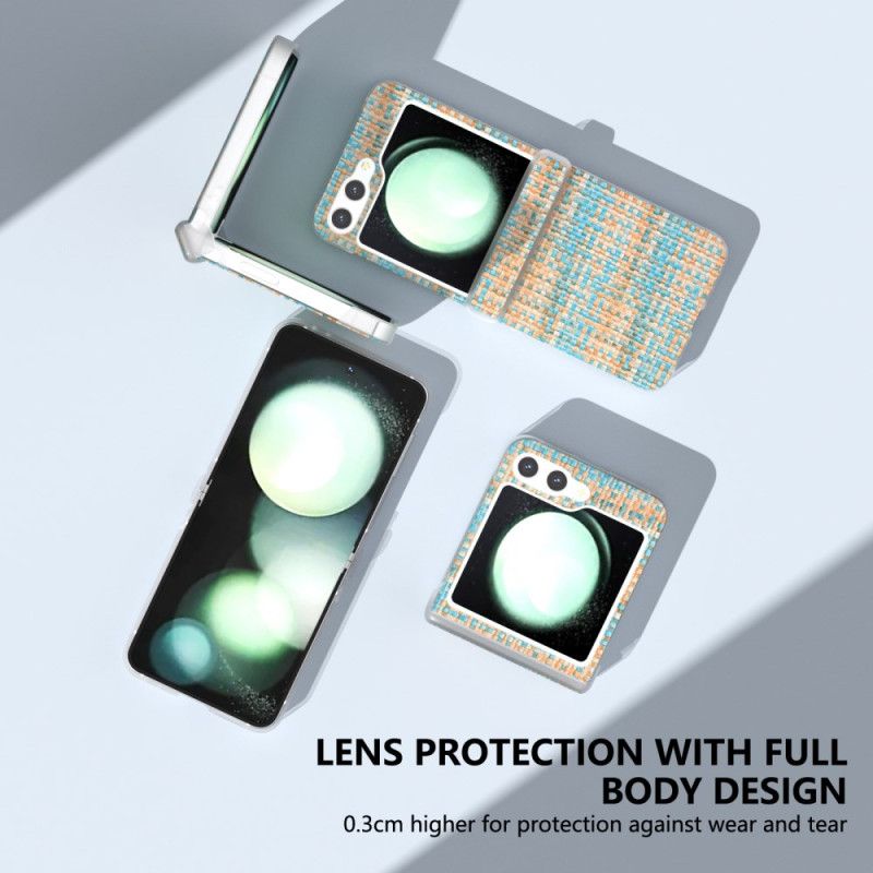 Etui Samsung Galaxy Z Flip 7 Fe Efekt Tkaniny Etui Ochronne