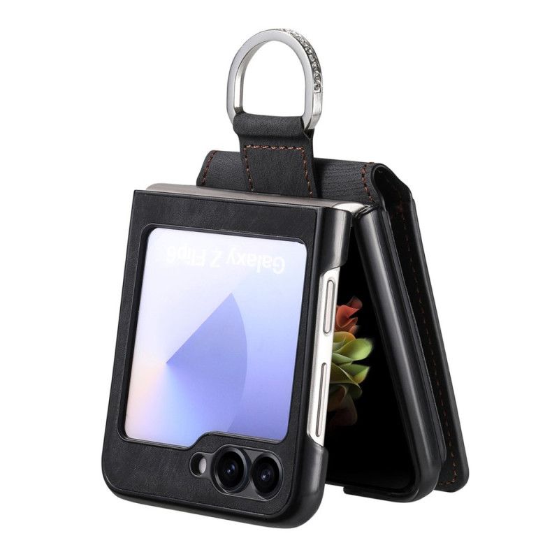 Etui Samsung Galaxy Z Flip 7 Fe Efekt Zamszu Z Przegródką Na Karty Etui Ochronne