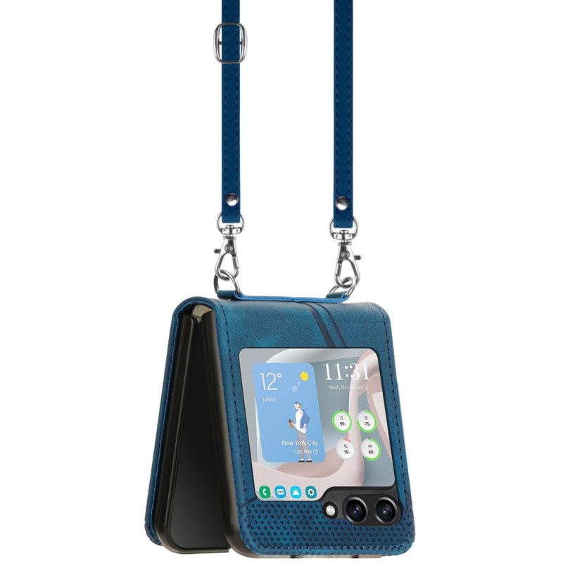 Etui Samsung Galaxy Z Flip 7 Fe Geometryczny Z Paskiem Na Ramię Etui Ochronne