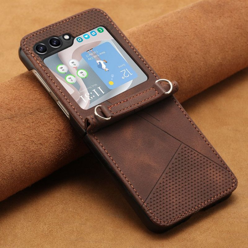 Etui Samsung Galaxy Z Flip 7 Fe Geometryczny Z Paskiem Na Ramię Etui Ochronne