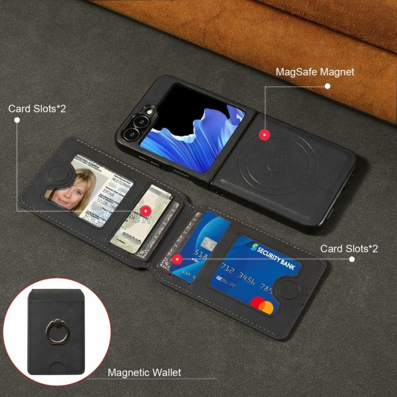 Etui Samsung Galaxy Z Flip 7 Fe Magnetyczna Z Odpinanym Uchwytem Na Karty