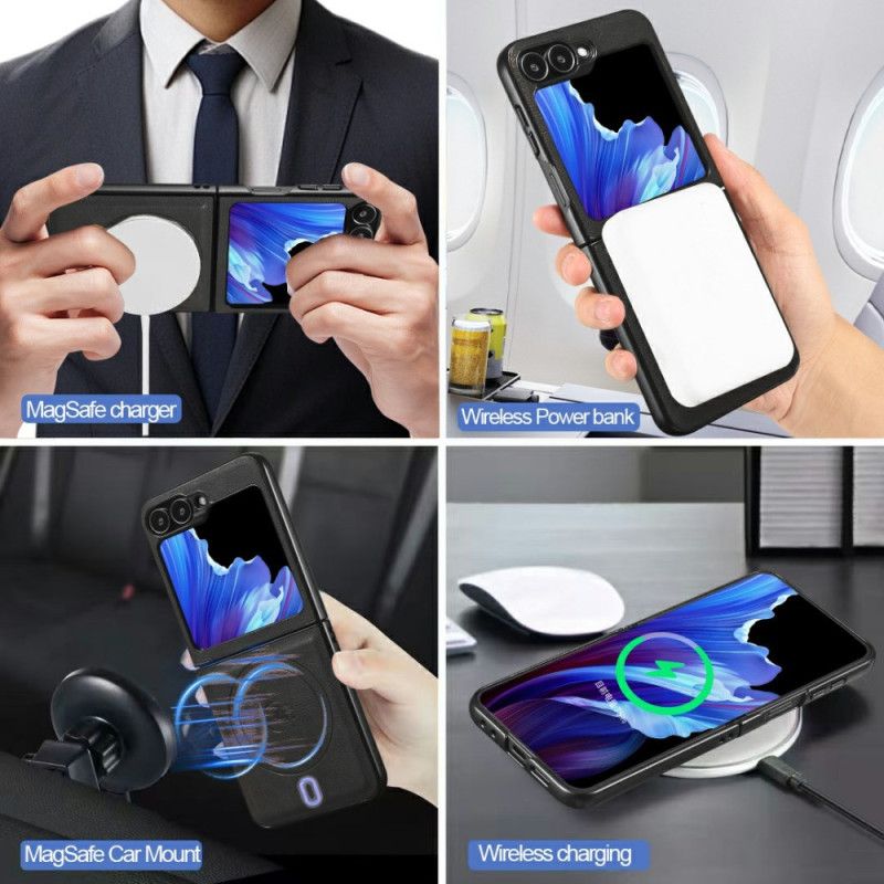 Etui Samsung Galaxy Z Flip 7 Fe Magnetyczna Z Odpinanym Uchwytem Na Karty