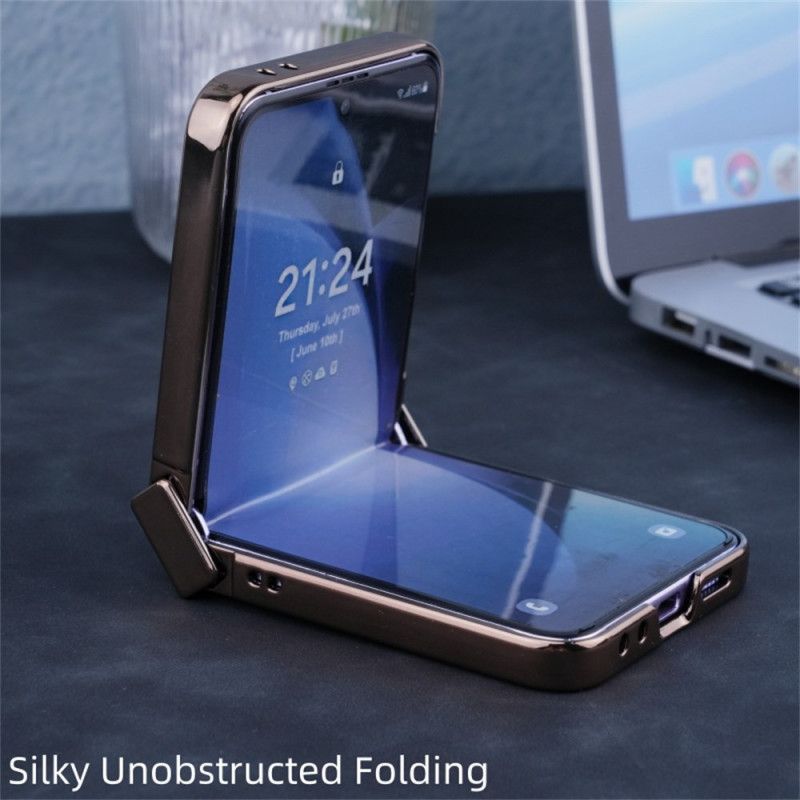 Etui Samsung Galaxy Z Flip 7 Fe Magnetyczna Tekstura Włókna Węglowego Etui Ochronne