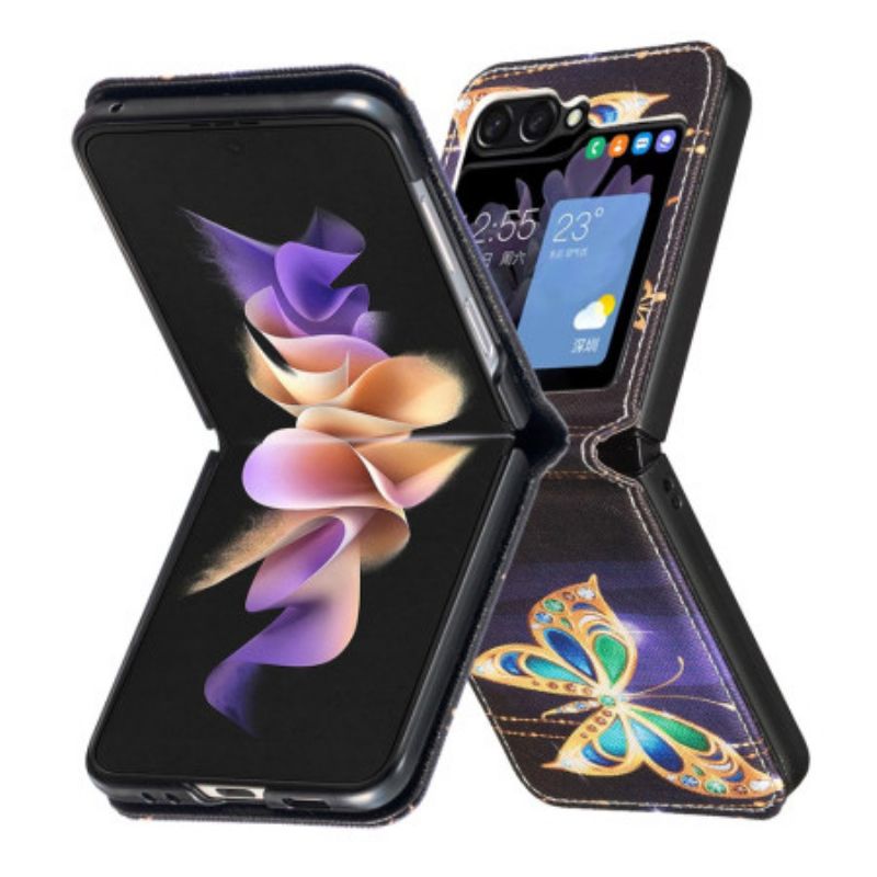 Etui Samsung Galaxy Z Flip 7 Fe Motyl Z Klejnotami Etui Ochronne