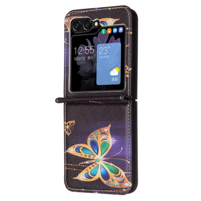 Etui Samsung Galaxy Z Flip 7 Fe Motyl Z Klejnotami Etui Ochronne