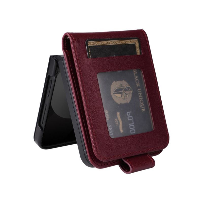 Etui Samsung Galaxy Z Flip 7 Fe Etui Na Karty Z Efektem Skóry