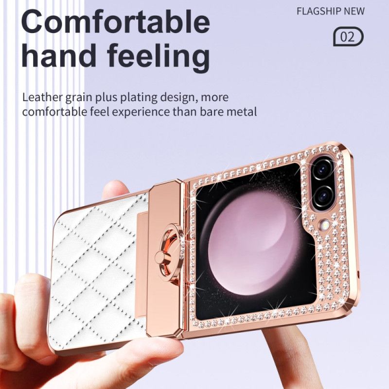 Etui Samsung Galaxy Z Flip 7 Fe Ozdoba Z Kryształków Górskich Etui Ochronne