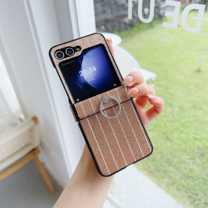 Etui Samsung Galaxy Z Flip 7 Fe Pierścień W Paski