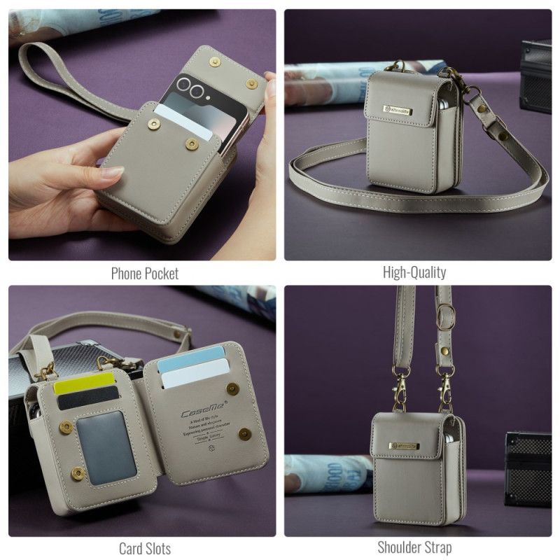 Etui Samsung Galaxy Z Flip 7 Fe Portfel Rfid Z Paskiem Na Ramię Etui Ochronne