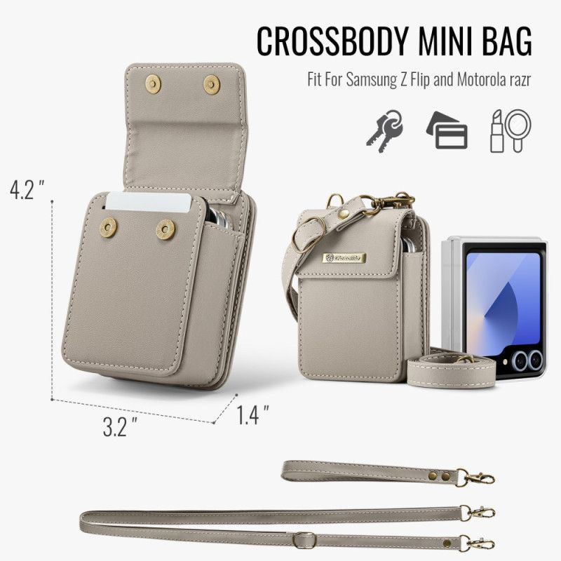 Etui Samsung Galaxy Z Flip 7 Fe Portfel Rfid Z Paskiem Na Ramię Etui Ochronne