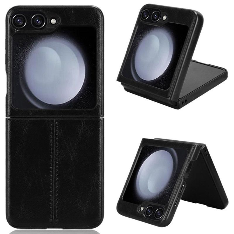 Etui Samsung Galaxy Z Flip 7 Fe Przeszycia Ze Sztucznej Skóry