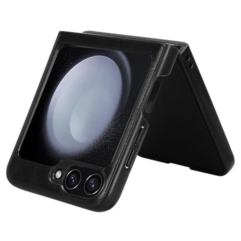 Etui Samsung Galaxy Z Flip 7 Fe Przeszycia Ze Sztucznej Skóry