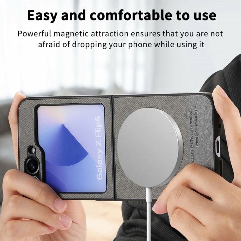 Etui Samsung Galaxy Z Flip 7 Fe Tekstura Dżinsu Kompatybilna Z Magsafe