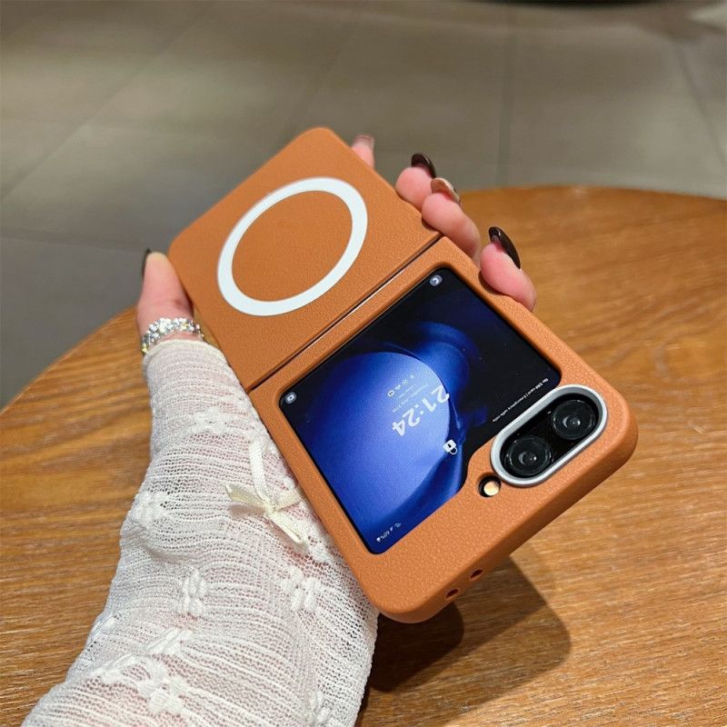 Etui Samsung Galaxy Z Flip 7 Fe Tekstura Skóry Etui Ochronne