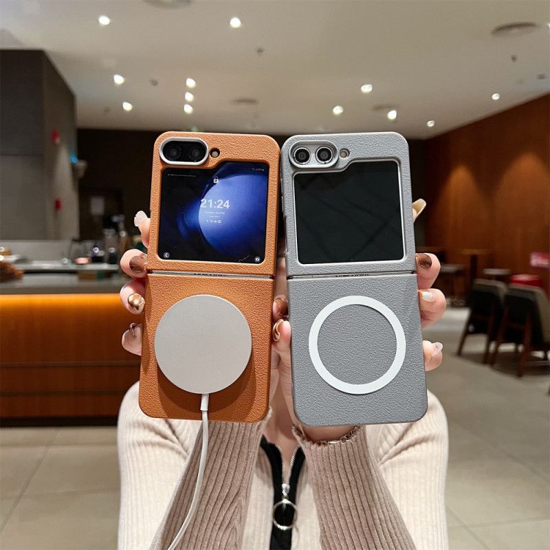 Etui Samsung Galaxy Z Flip 7 Fe Tekstura Skóry Etui Ochronne