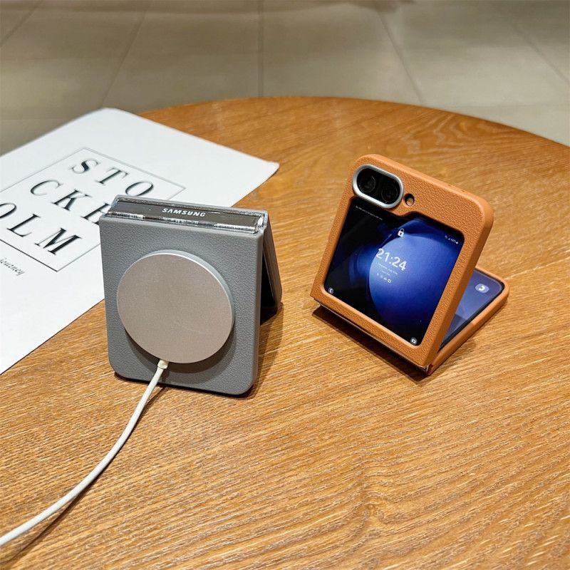 Etui Samsung Galaxy Z Flip 7 Fe Tekstura Skóry Etui Ochronne