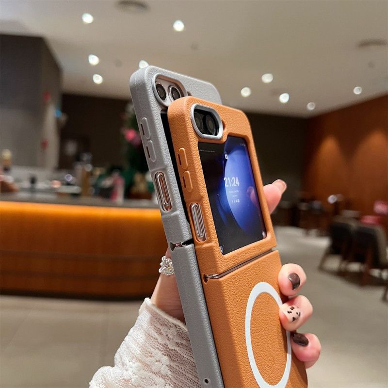 Etui Samsung Galaxy Z Flip 7 Fe Tekstura Skóry Etui Ochronne