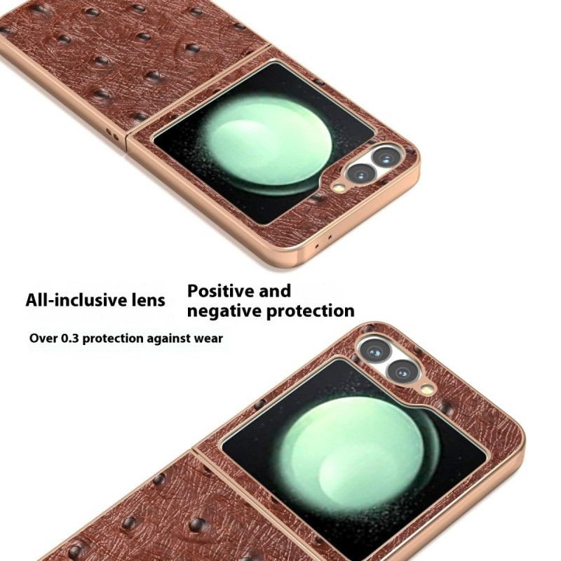 Etui Samsung Galaxy Z Flip 7 Fe Tekstura Strusia Etui Ochronne