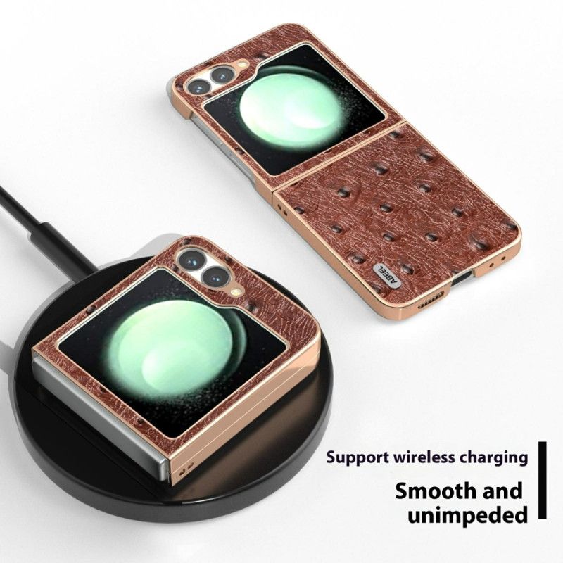 Etui Samsung Galaxy Z Flip 7 Fe Tekstura Strusia Etui Ochronne