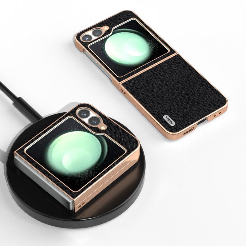 Etui Samsung Galaxy Z Flip 7 Fe Teksturowana Skóra Etui Ochronne