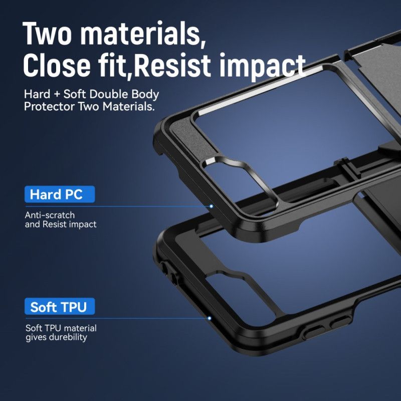 Etui Samsung Galaxy Z Flip 7 Fe Wytrzymały Z Podstawką Pierścieniową Etui Ochronne