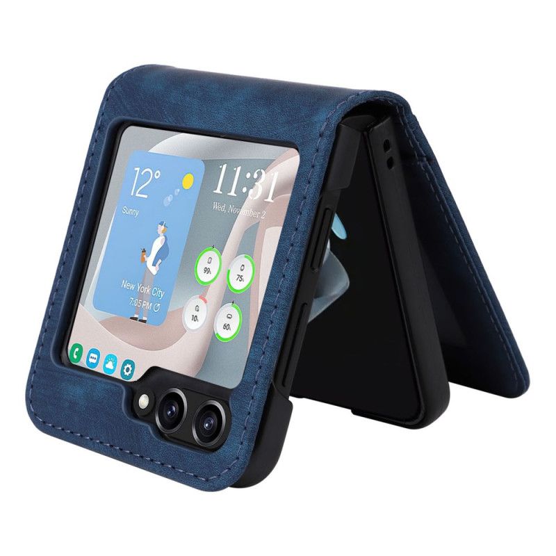 Futerały Samsung Galaxy Z Flip 7 Fe Etui Na Telefon Etui Na Karty Z Efektem Skórzanym