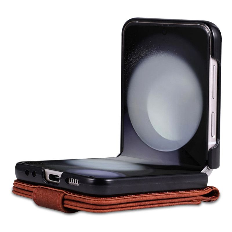 Futerały Samsung Galaxy Z Flip 7 Fe Etui Na Telefon Etui Na Karty Ze Sztucznej Skóry Azns