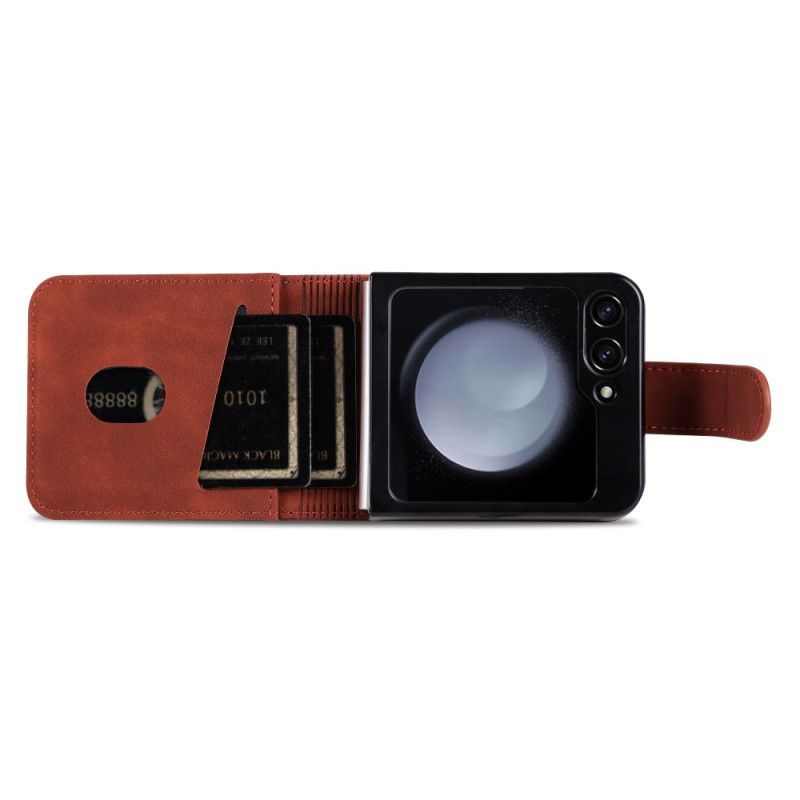 Futerały Samsung Galaxy Z Flip 7 Fe Etui Na Telefon Etui Na Karty Ze Sztucznej Skóry Azns