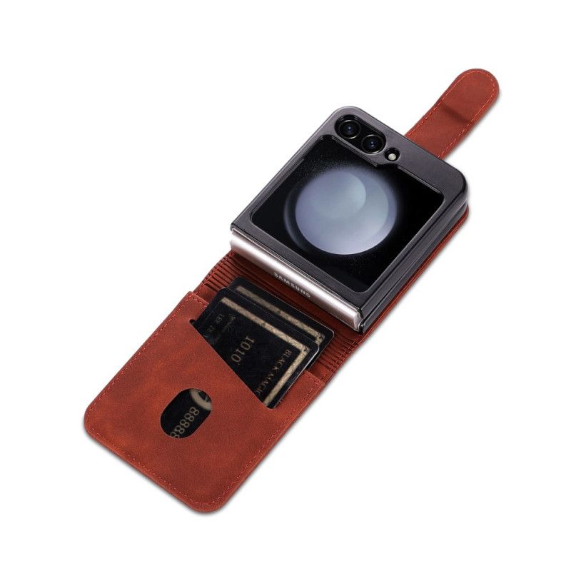Futerały Samsung Galaxy Z Flip 7 Fe Etui Na Telefon Etui Na Karty Ze Sztucznej Skóry Azns