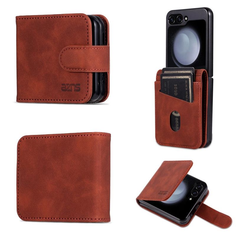 Futerały Samsung Galaxy Z Flip 7 Fe Etui Na Telefon Etui Na Karty Ze Sztucznej Skóry Azns