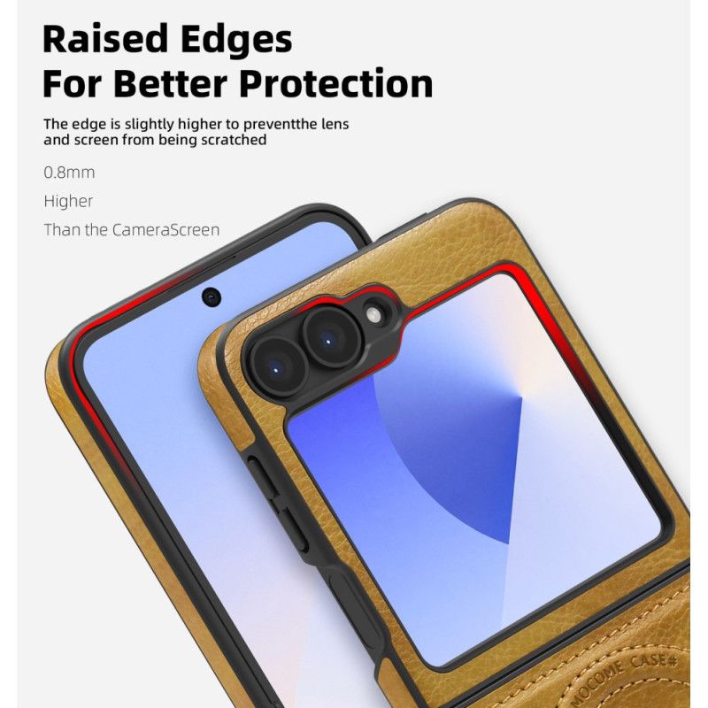 Futerały Samsung Galaxy Z Flip 7 Fe Etui Na Telefon Kompatybilny Z Magsafe Efekt Skóry