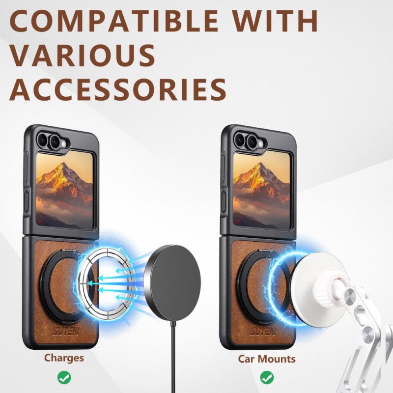 Futerały Samsung Galaxy Z Flip 7 Fe Etui Na Telefon Kompatybilny Z Magsafe I Folią Ochronną Na Ekran Ze Szkła Hartowanego Suteni