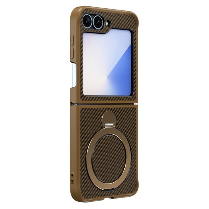 Futerały Samsung Galaxy Z Flip 7 Fe Etui Na Telefon Konstrukcja Z Włókna Węglowego Z Magnetyczną Podstawką