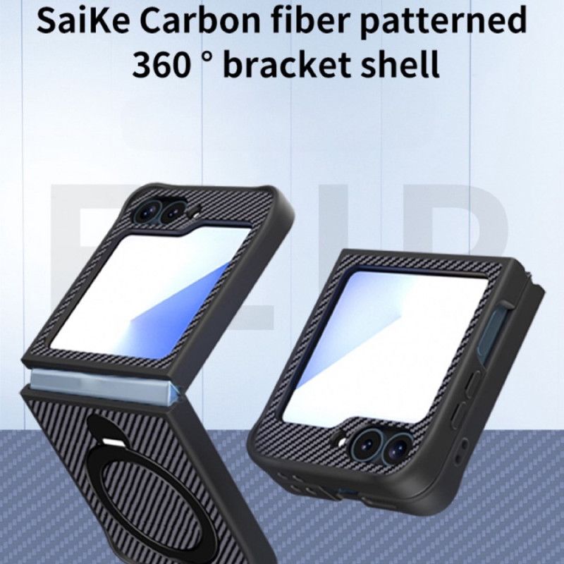 Futerały Samsung Galaxy Z Flip 7 Fe Etui Na Telefon Konstrukcja Z Włókna Węglowego Z Magnetyczną Podstawką